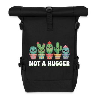 Hugger Funny Plant Succulent Cactus - Roll Top Backpack - black - Front