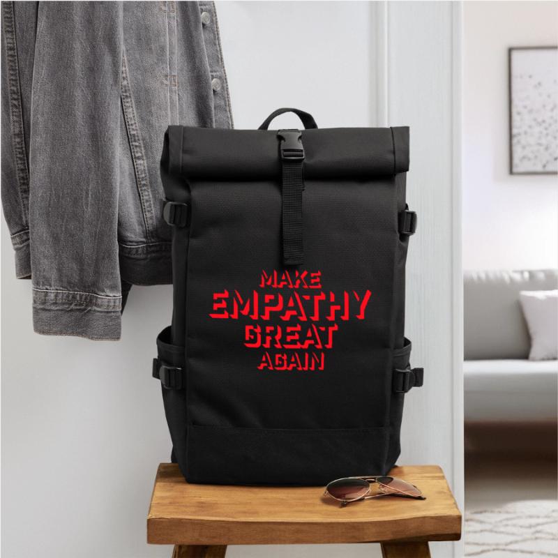 Make Empathy Great Again Politisch Statement Hoffn Rolltop Rucksack