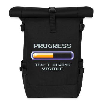 Unsichtbarer Fortschritt | Sozialarbeit - Rolltop Rucksack - Schwarz - Vorne