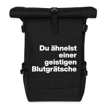 YOU RESEMBLE A MENTAL BLOOD TACKLE. SARCASM - Roll Top Backpack - black - Front