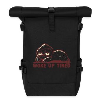 Je me suis réveillé fatigué - Sac à dos roll top - noir - Devant