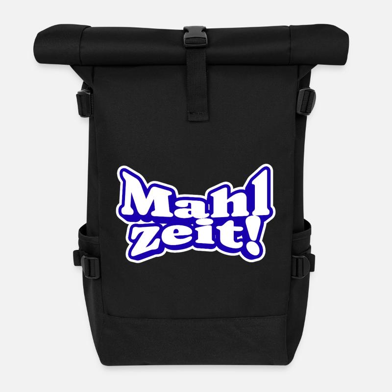 Endlich Mahlzeit! Guten Appetit - Rolltop Rucksack - Schwarz