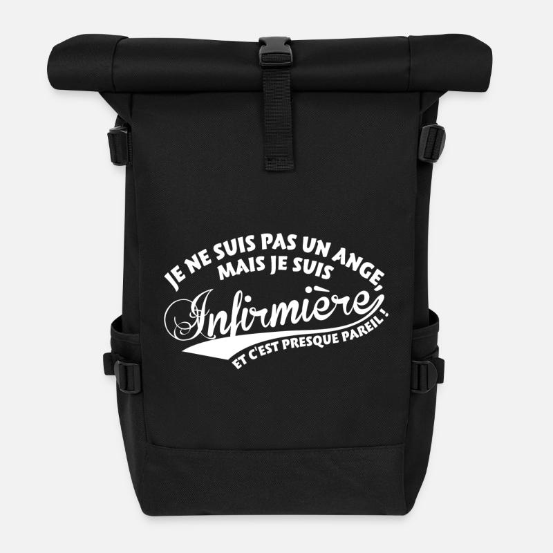 Ange Infirmière - Sac à dos roll top - noir