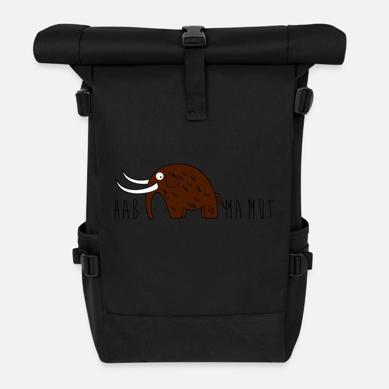 Mammut und Mut - Rolltop Rucksack - Schwarz