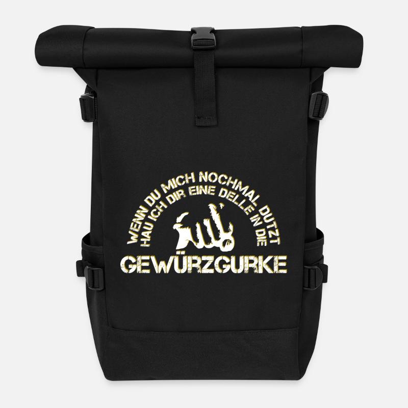 Gewürzgurke lustiger Spruch frech Film - Rolltop Rucksack - Schwarz