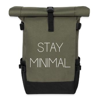 Stay Minimal - Roll Top Backpack - olive/black - Front