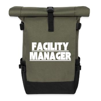 Facility Manager In-house technician Caretaker - Roll Top Backpack - olive/black - Front