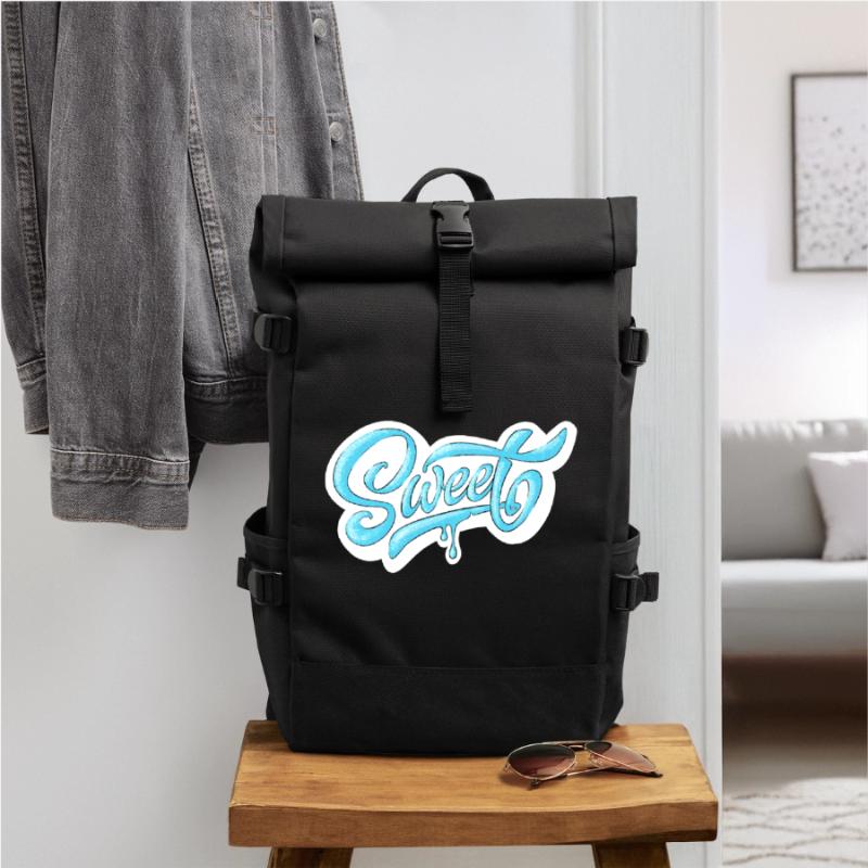 Conception de script doux et froid Sac à dos roll top
