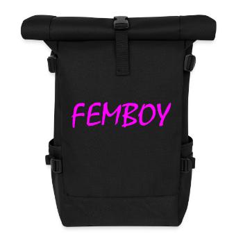 Femboy - Rolltop Rucksack - Schwarz - Vorne