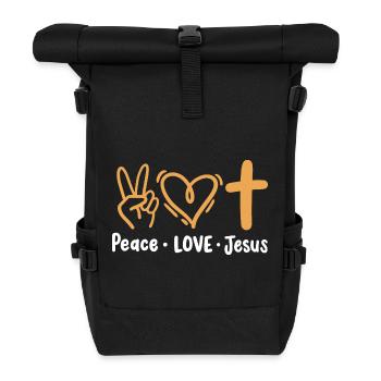 Christlich Jesus Religiös - Rolltop Rucksack - Schwarz - Vorne