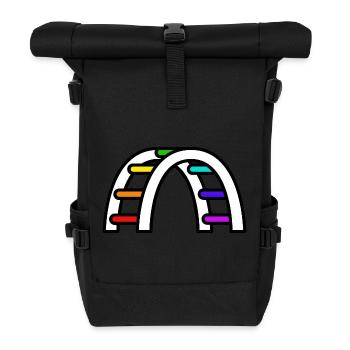 LGBTQ Pride Bridge - Roll Top Backpack - black - Front