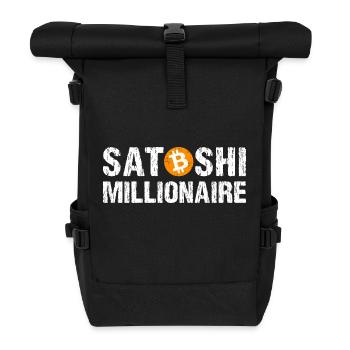 Satoshi Millionaire Cryptomonnaie Bitcoin - Sac à dos roll top - noir - Devant