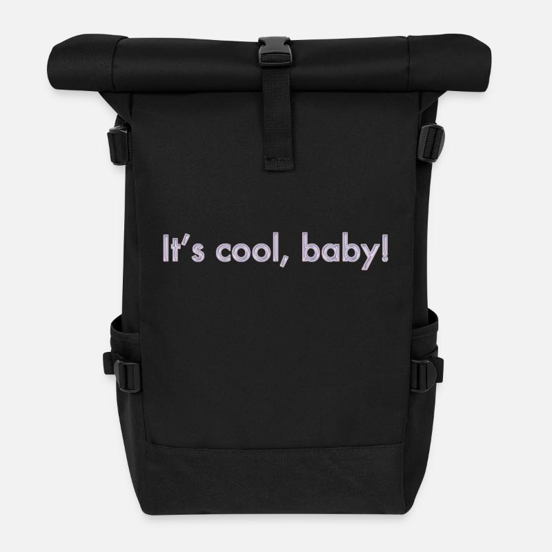 its cool, baby - Rolltop Rucksack - Schwarz