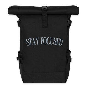 Stay Focused - Roll Top Backpack - black - Front