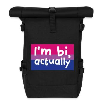 bisexuel drapeau citation fierté drapeau design cdt - Sac à dos roll top - noir - Devant
