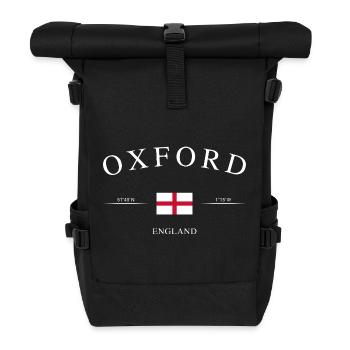 Oxford England – Urlaub Souvenir & Geschenk - Rolltop Rucksack - Schwarz - Vorne