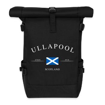 Ullapool Scotland – Holiday Souvenir &amp; Gift - Roll Top Backpack - black - Front