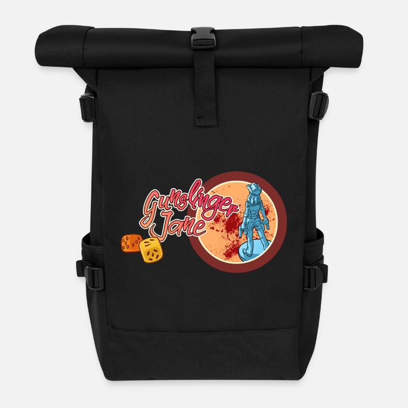 Gunslinger_Jane - Rolltop Rucksack - Schwarz