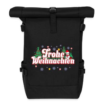 Merry Christmas - Roll Top Backpack - black - Front