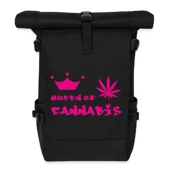 Reine du Cannabis - Sac à dos roll top - noir - Devant