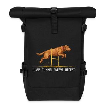 Agility Labrador Jump Tunnel Repeat - Rolltop Rucksack - Schwarz - Vorne
