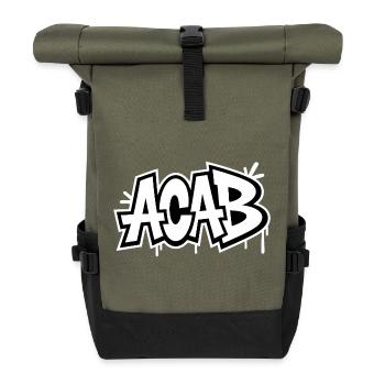 ACAB - Anti-Cops Tee - Roll Top Backpack - olive/black - Front