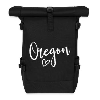 Oregon Heart Women's Love Oregon - Rolltop Rucksack - Schwarz - Vorne