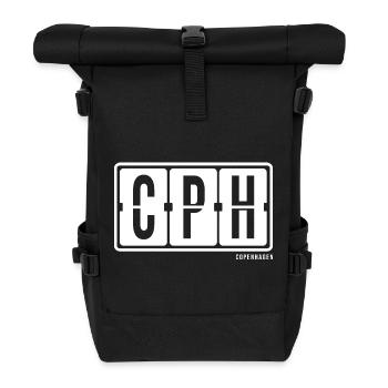 Copenhagen CPH, City Hoodie Copenhaven Souvenir - Roll Top Backpack - black - Front