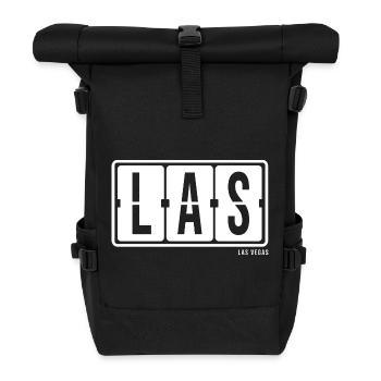 Las Vegas LAS, City souvenir Hoodie, T-Shirt, Cap - Roll Top Backpack - black - Front