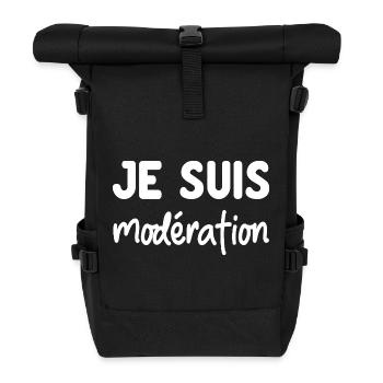 Je suis Moderation - humor duo aperitif - Roll Top Backpack - black - Front