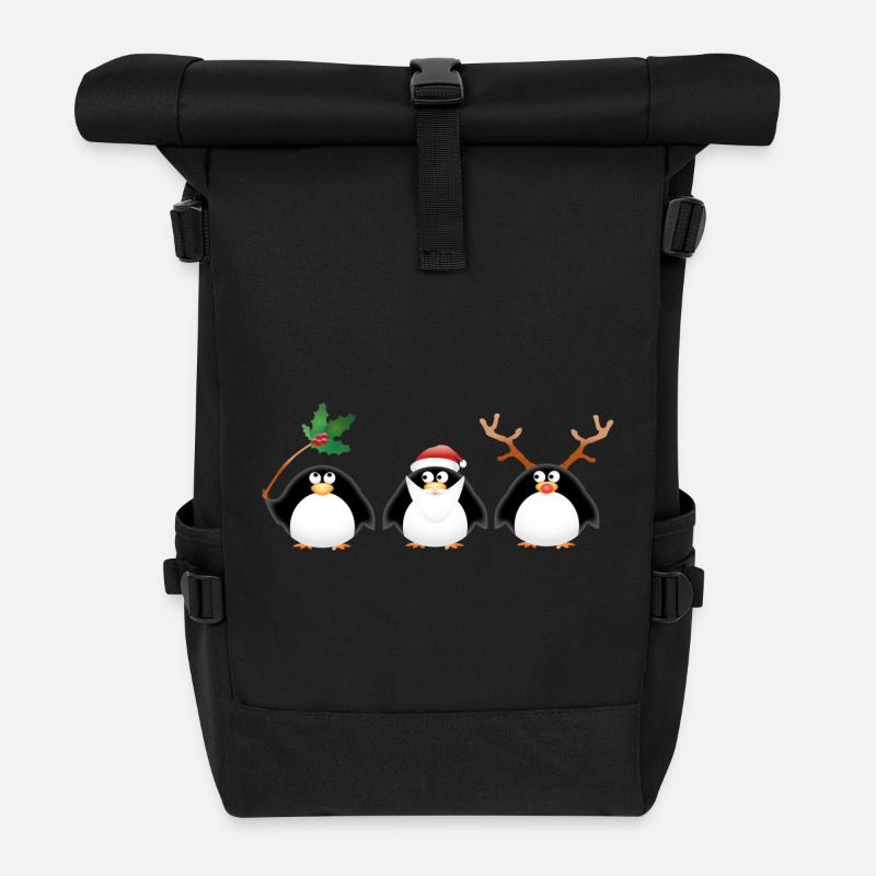 Weihnachten - Rolltop Rucksack - Schwarz