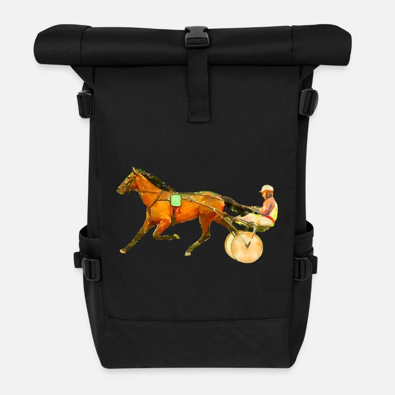 trotteur - Sac à dos roll top - noir