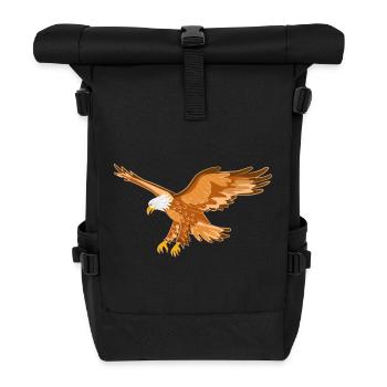 Aigle Oiseau de proie - Sac à dos roll top - noir - Devant