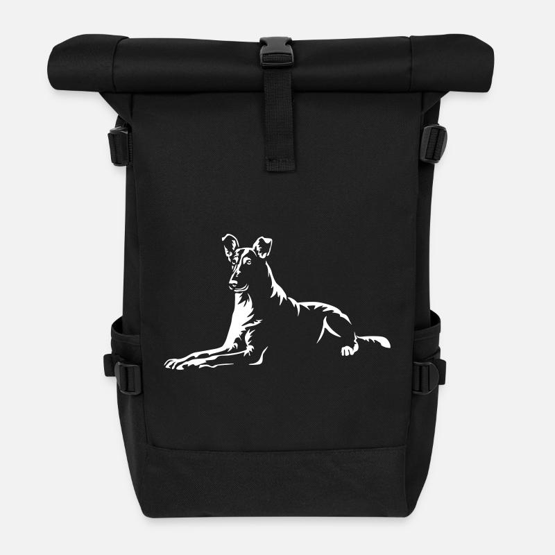 Collie "Black Edition" - Rolltop Rucksack - Schwarz