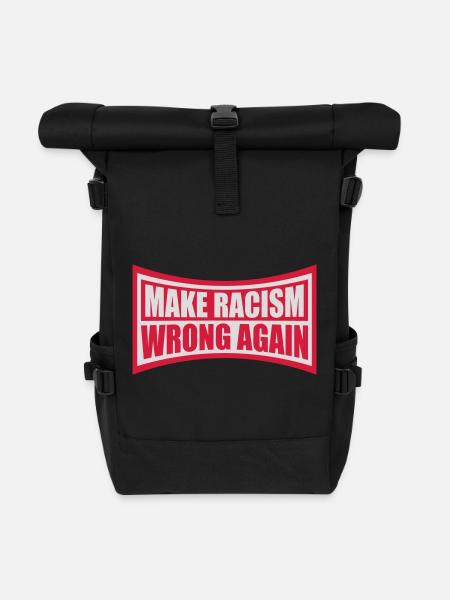 make racism wrong again - Rolltop Rucksack - Schwarz