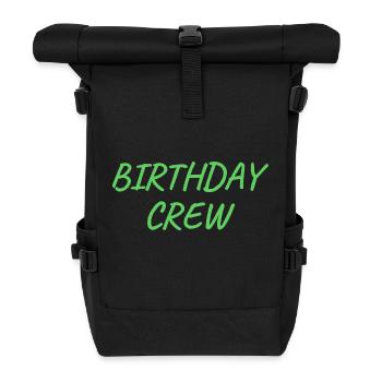 Birthday Crew - Rolltop Rucksack - Schwarz - Vorne