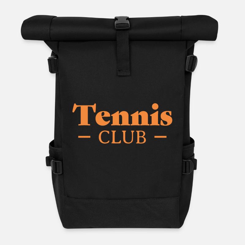 Tennis Club - Pocket print - Rolltop Rucksack - Schwarz
