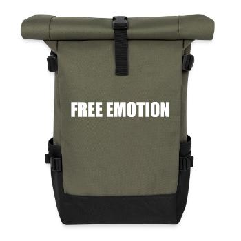 Free emotion - Roll Top Backpack - olive/black - Front