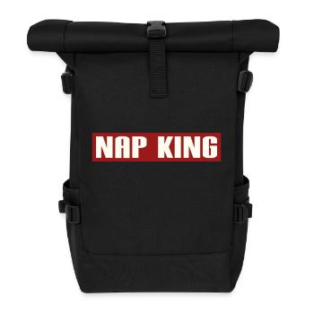 NAP KING - Roll Top Backpack - black - Front