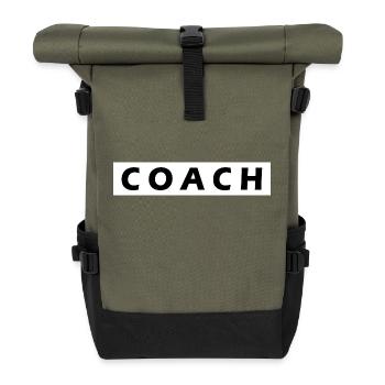 COACH - Roll Top Backpack - olive/black - Front