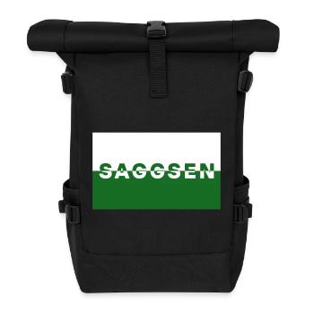 Saggsen / Sachsen - Rolltop Rucksack - Schwarz - Vorne