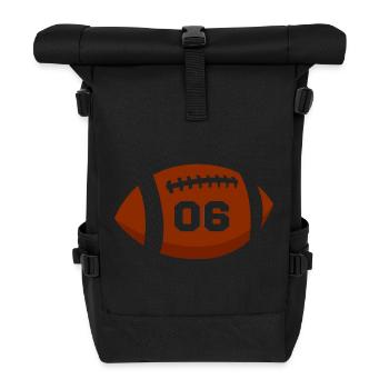 Number 6 Rugby - 6th Anniversary Rugby - Roll Top Backpack - black - Front