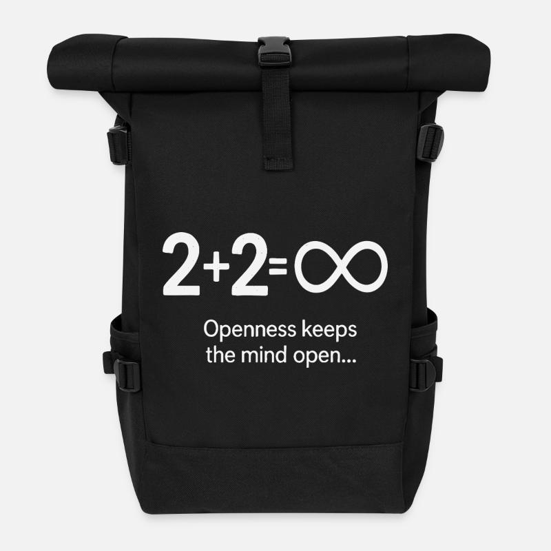 Shirt for Philosophers, Teachers and Deep Thinkers - Roll Top Backpack - black