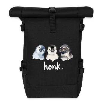 Lustiges Geschnatter von Pinguinen - Rolltop Rucksack - Schwarz - Vorne