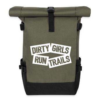 Les filles sales courent sur les sentiers - Sac à dos roll top - olive/noir - Devant