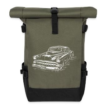 Chevy Bel Air 1954 - American Dream Hot Rod - Roll Top Backpack - olive/black - Front