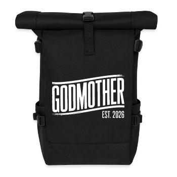 Patentante Est. 2026 - Rolltop Rucksack - Schwarz - Vorne