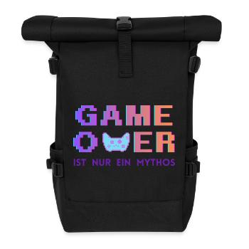 Game Over Mythos Pixel Gradient - Rolltop Rucksack - Schwarz - Vorne