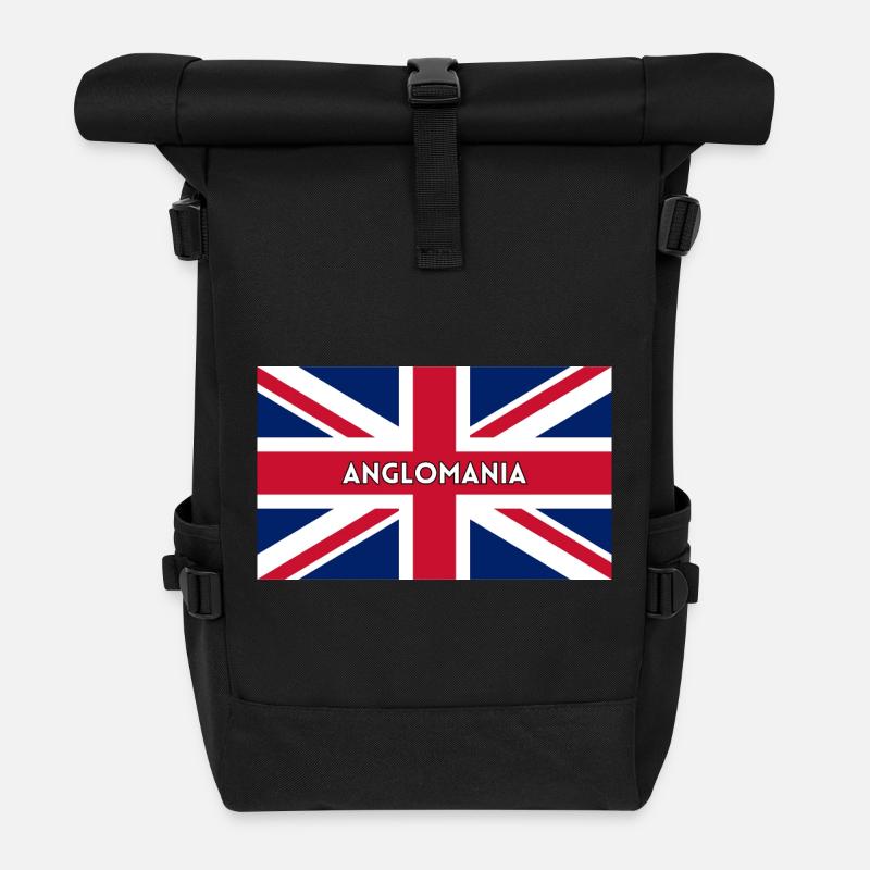 Anglomania - Roll Top Backpack - black