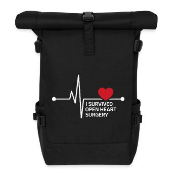 I Survived Open Heart Surgery - Roll Top Backpack - black - Front